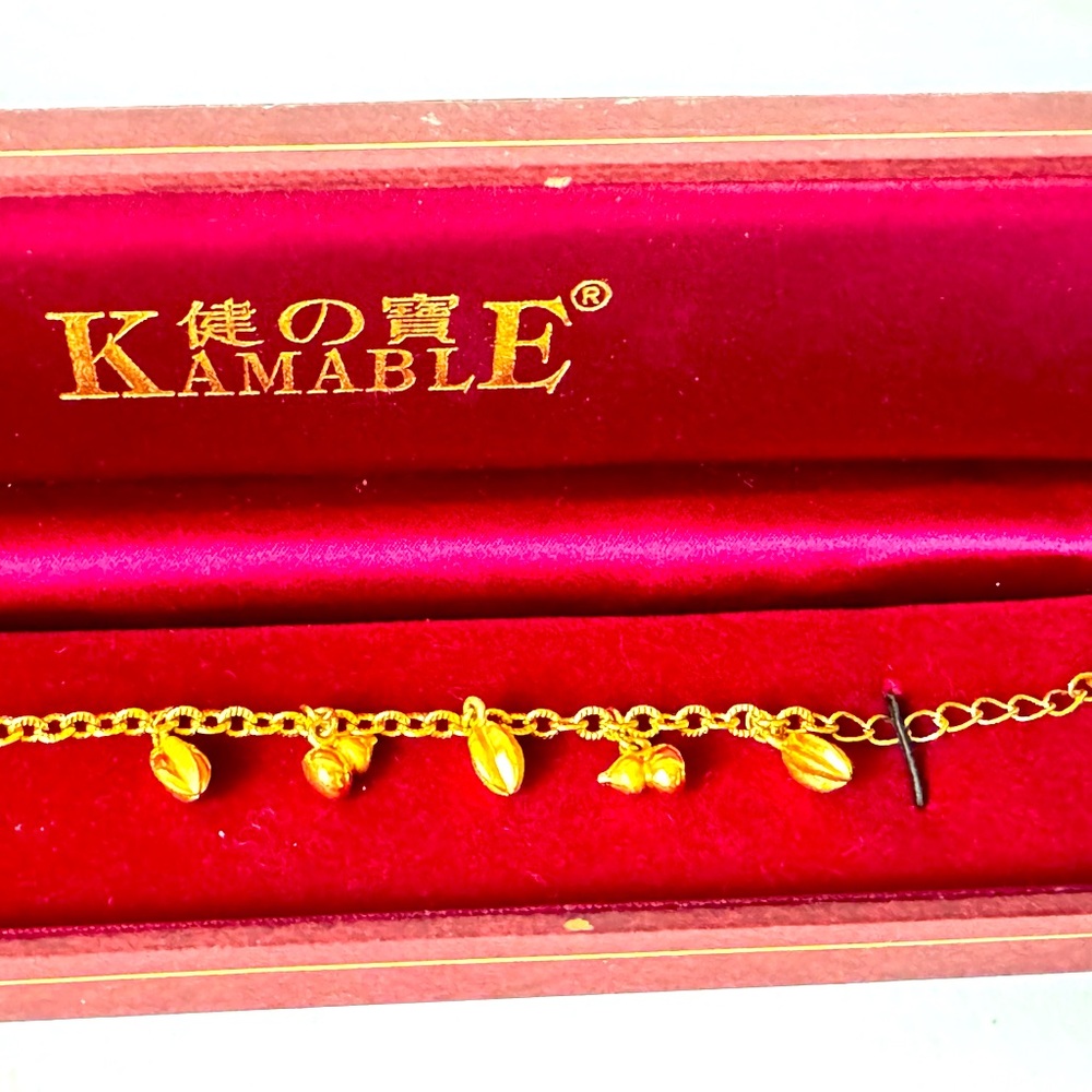 Vintage adjustable gold plated bracelet - 6-7.5 inches